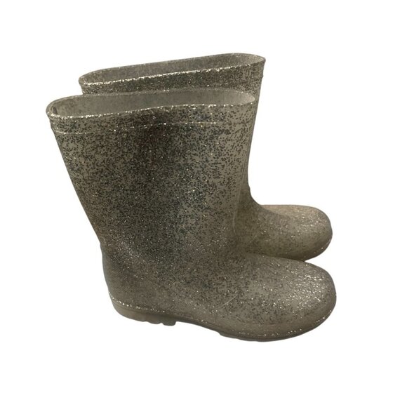 SILVER GLITTER RAIN BOOTS - Picture 3 of 3